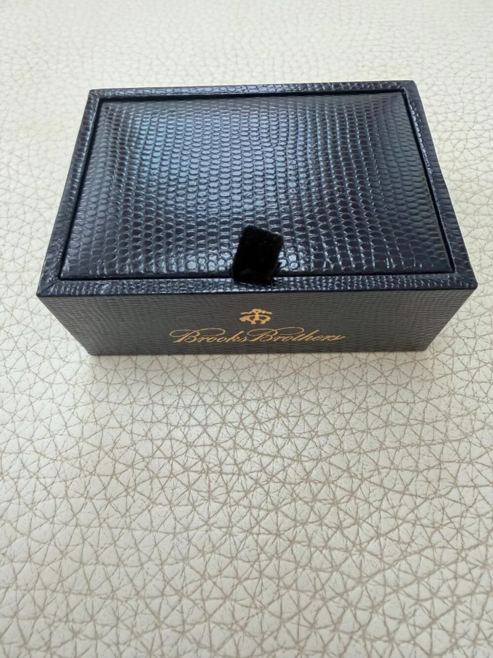 NIB BROOKS BROTHERS STERLING SILVER MOTHER OF PEARL ONYX STRIPED CUFFLINKS